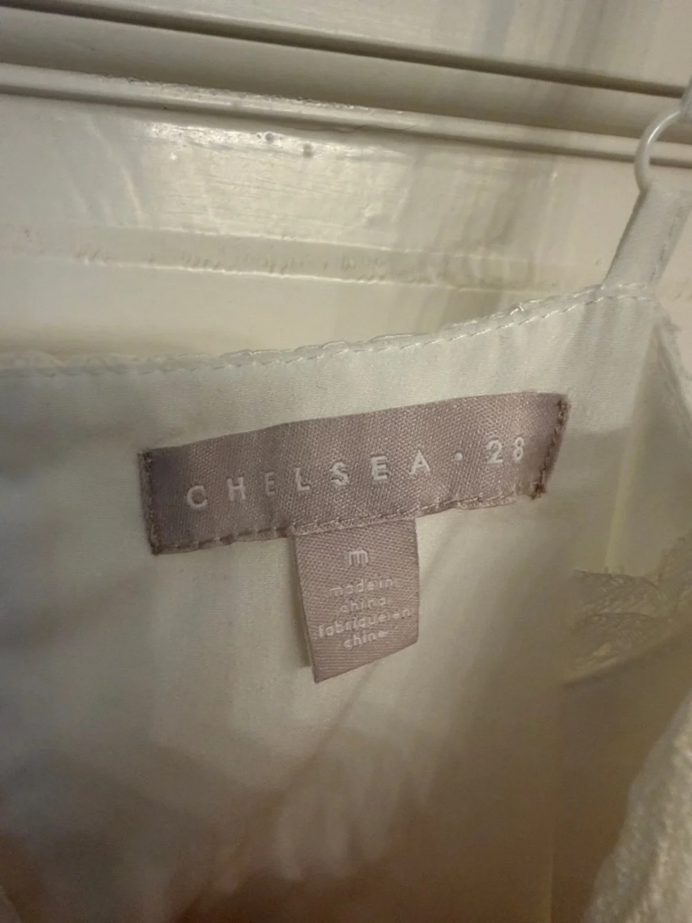 Chelsea28 White Lace Spaghetti-Strap Midi Dress - Picture 2 of 11